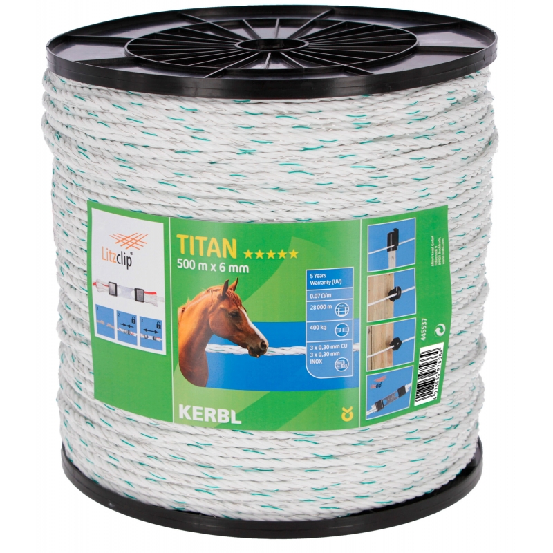 Titan schrikdraadkoord 500m,6mm 3x Cu 0,30 + 3x Ni 0,30 - 445537