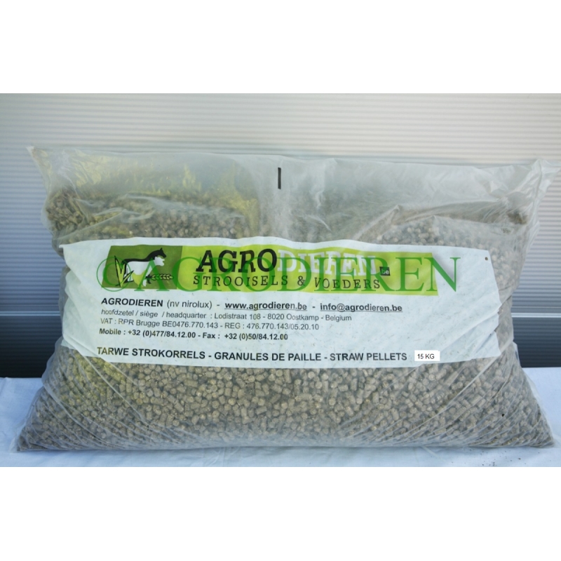 granules de paille de bl&eacute; agrodieren - STROPELLETS-15KG-LOS