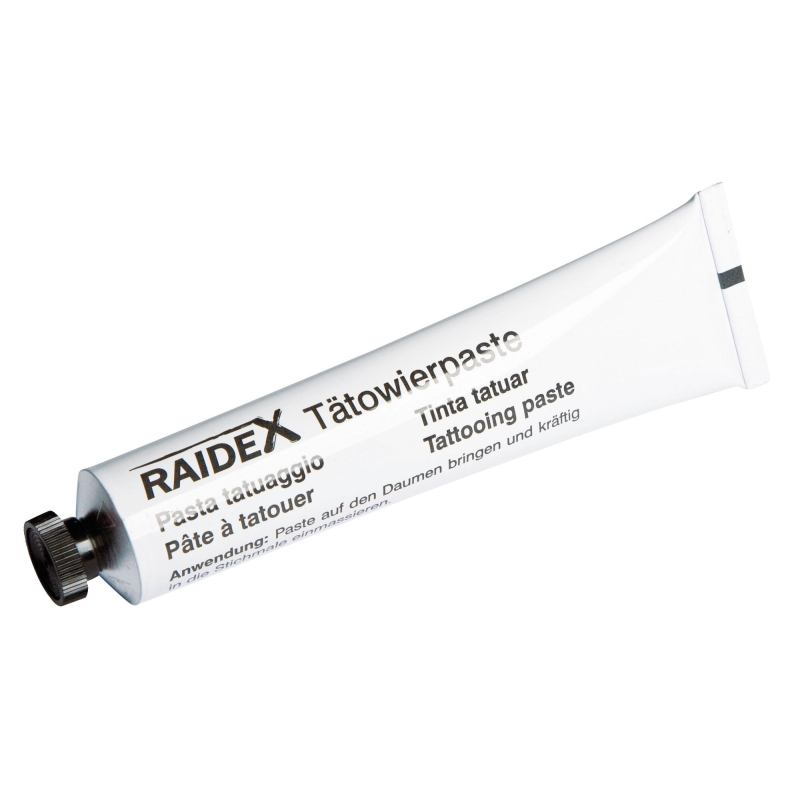 Tatoe&euml;erverf zwart, 60g-tube, orig. Raidex - 1915