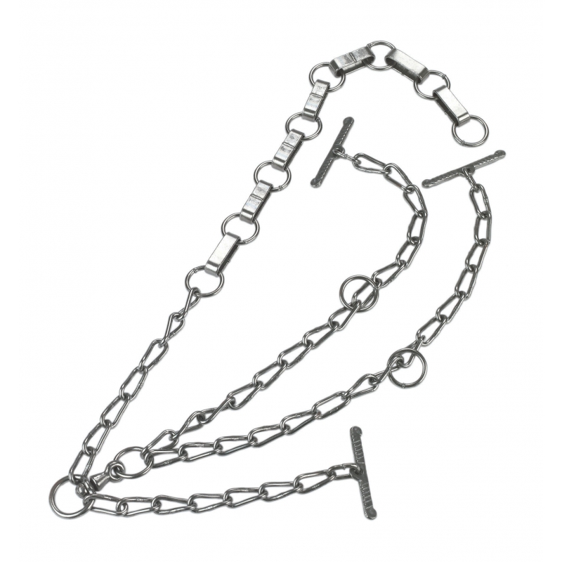 Koeketting met vlakke schakels blank dubbel 6mm - 12121