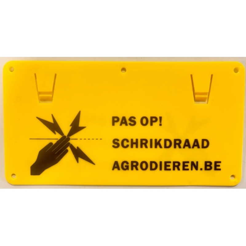 Panneau de signalisation &eacute;lectricit&eacute; &eacute;lectrique prairie Agrodieren.be - WAARSCH-ELEKTR-AGRO