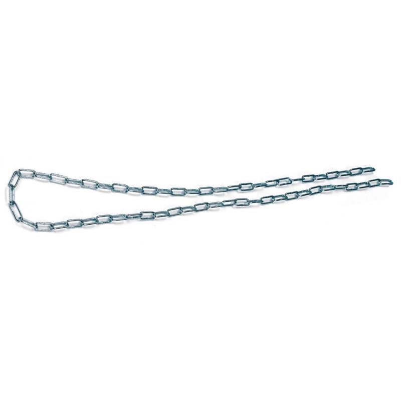 Cha&icirc;ne plate zingu&eacute;e 1m&egrave;tre  &oslash;4mm avec maillon droit - 12148