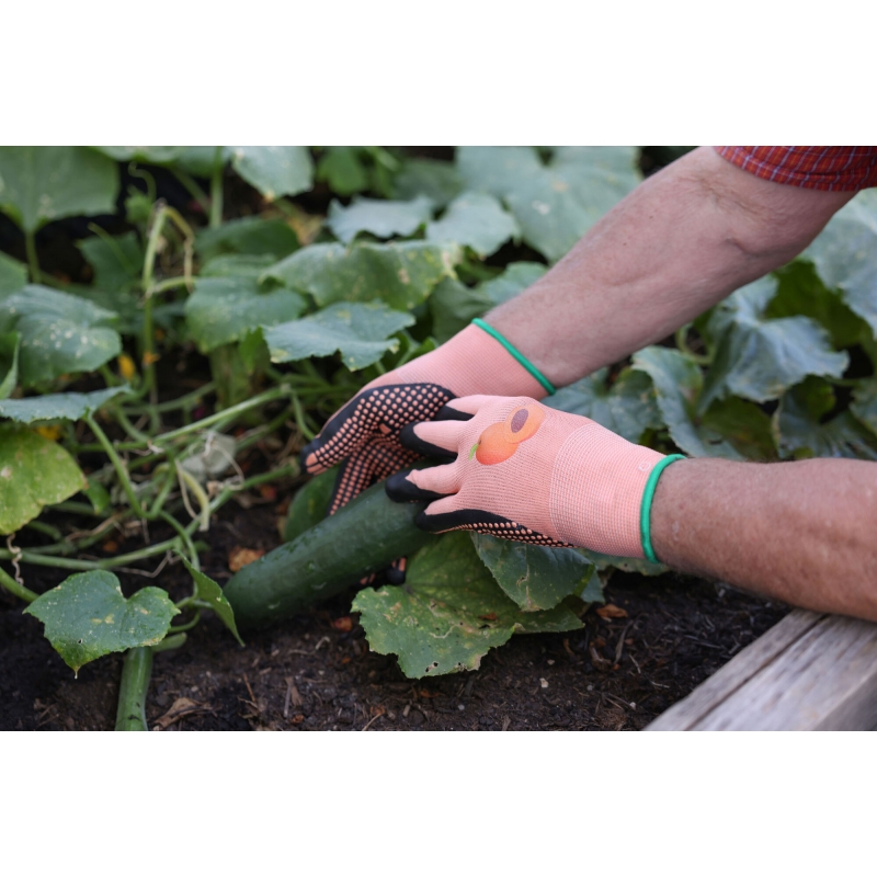298058 - Gants jardinage Blossom abricot, &agrave; picots, T. 8 - KERBL - Agrodieren.be - 298058