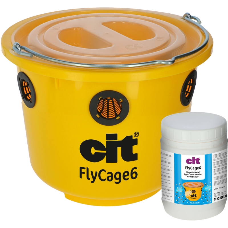 299135 - App&acirc;t pour mouches FlyCage6 cit, avec couvercle, 6 inserts - KERBL - Agrodieren.be - 299135