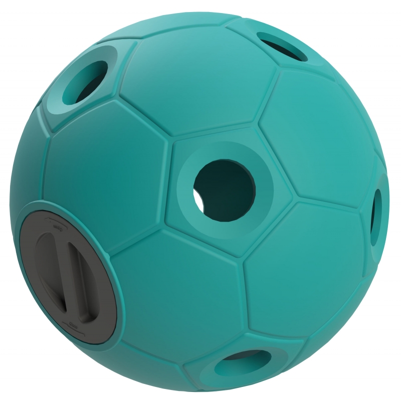 3210445 - Balle &agrave; nourriture Soccer aigue-marine - KERBL - Agrodieren.be - 3210445