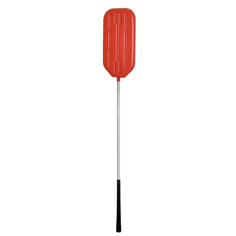 Claquette &agrave; porcs rouge 107 cm avec manche fibre de verre - 22146