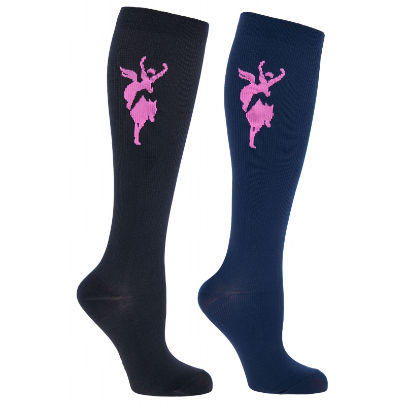 3228079 - Chauss. &eacute;q. compression Janne black/darknavy, pack 2, 40-42 - KERBL - Agrodieren.be - 3228079