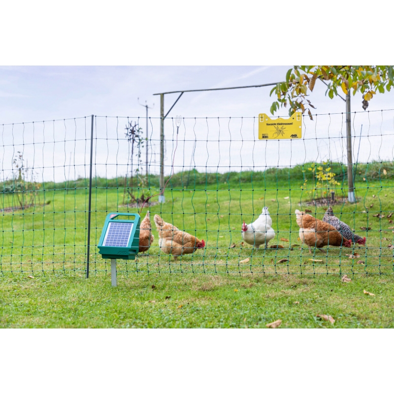 441154 - Kit filet volaille 50 m, vert av &eacute;lec. solaire S250+access. - KERBL - Agrodieren.be - 441154