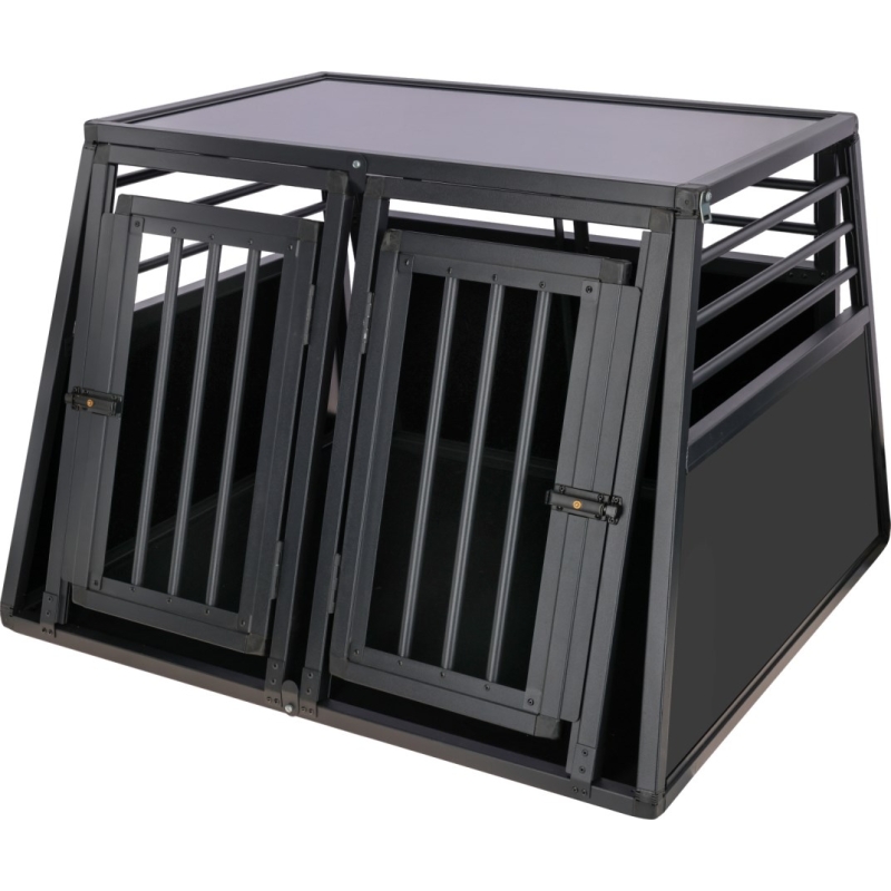 80048 - Cage de transp. Vacation, alu 92x97x68cm, 2&nbsp;portes, graphite - KERBL - Agrodieren.be - 80048