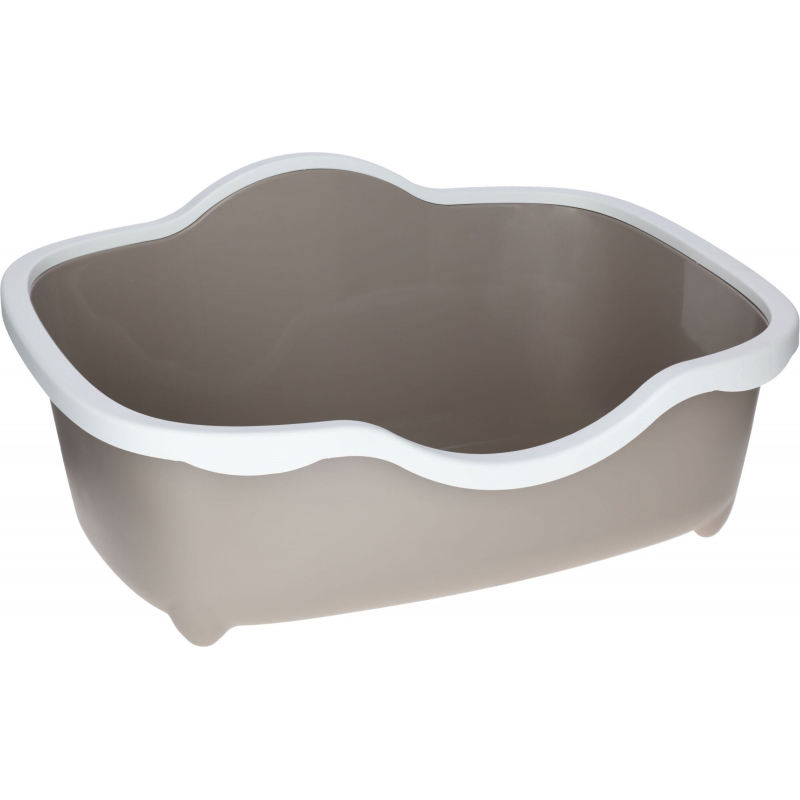 80977 - Bac &agrave; liti&egrave;re Chic Open 56x39x26cm, taupe/blanc - KERBL - Agrodieren.be - 80977