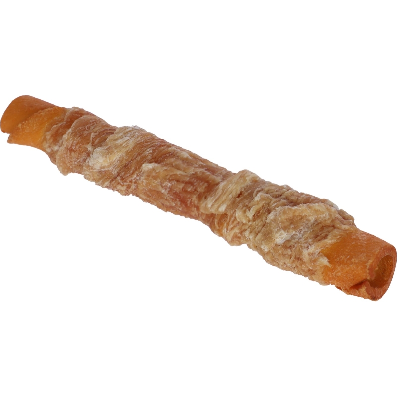 86310 - Runderhuid rol, met kip, 12 cm, 30 g, in dis. - KERBL - Agrodieren.be - 86310