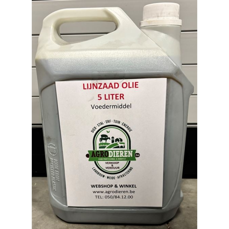 Lijnzaadolie 5L Agrodieren - LIJNZAADOLIE-5L-AGRO