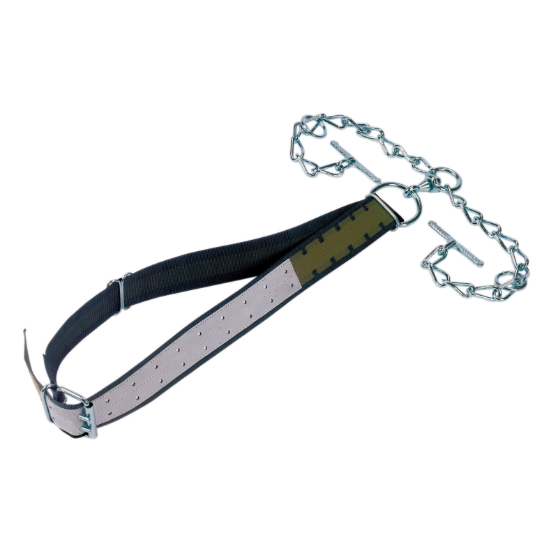 Stieraanlijning, 7 cm, compl. met dubbele ketting - 1228