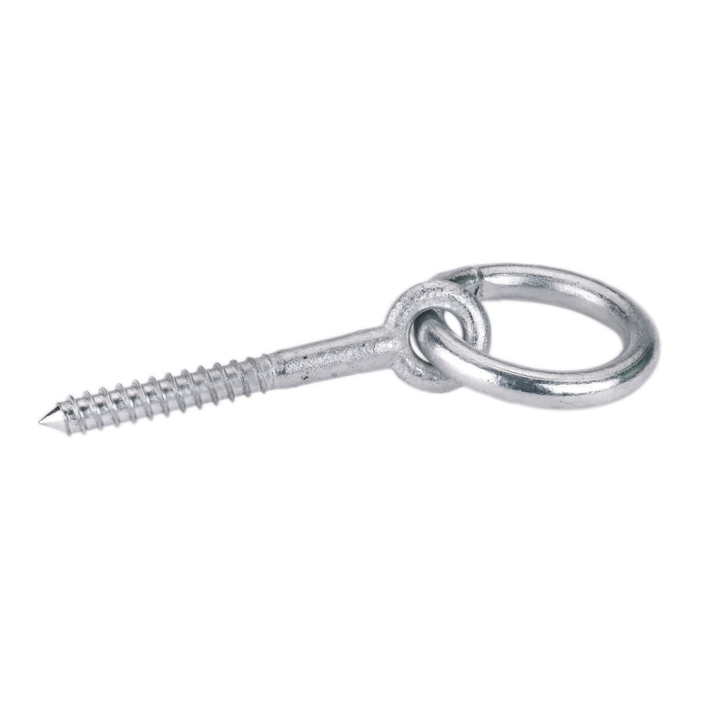 Anneau d'attache zingu&eacute; 10X80mm, bois - 12282-2