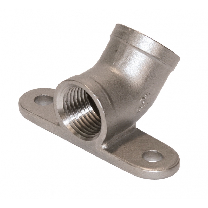 Wandhouder rvs, 45gr., 1/2" x 1/2" - 22836
