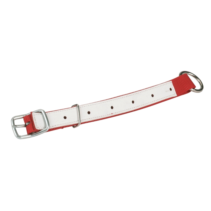Collier mouton ch&ecirc;vre rouge 60cm en nylon - 27188