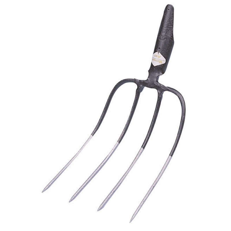 Fourche &agrave; fumier sans manche 4 dts 31 x 23cm biseaut&eacute; - 29100