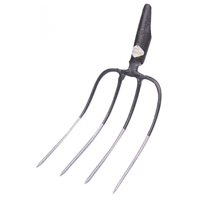 Fourche &agrave; fumier sans manche  4 dts 33 x 25 cm biseaut&eacute; - 29101
