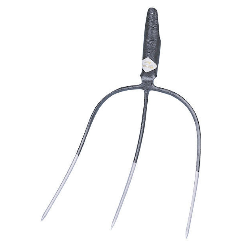 Fourche &agrave; foin sans manche 3 dts 37 x 32cm biseaut&eacute; - 29106