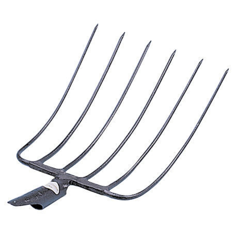 Fourche ensilage sans manche  6 dts 35 x 31 cm biseaut&eacute; - 29112