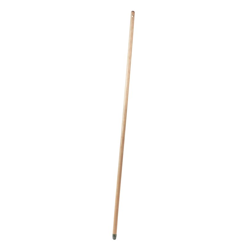 Bezemsteel gelakt m. gat en schroefdraad 130 cm - 29530