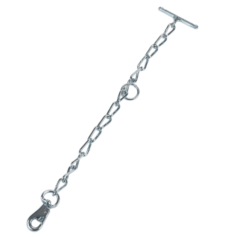 Cha&icirc;ne avec mousqueton 63cm et attache D5mm - 1238