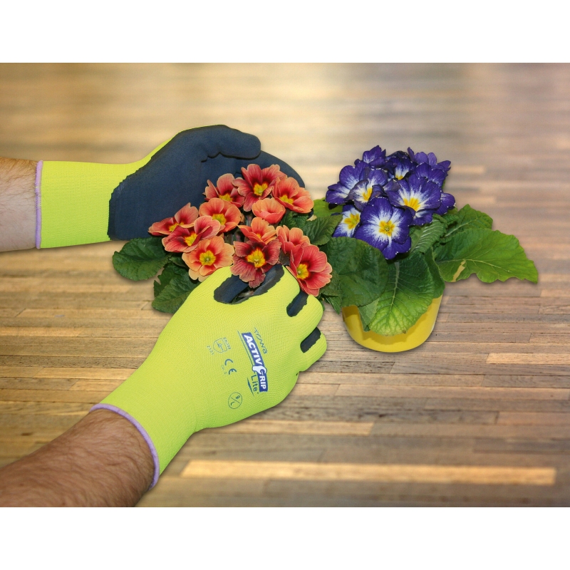 ActivGrip Lite maat 7/S, geel TOWA, latexlaag - 297271