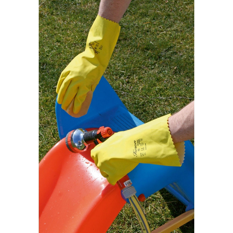 Huishoudhandschoen PROTEX latex, geel, maat 10/XL - 29822