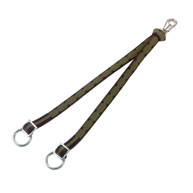 Attache sol double 60cm avec mousqueton - 12503
