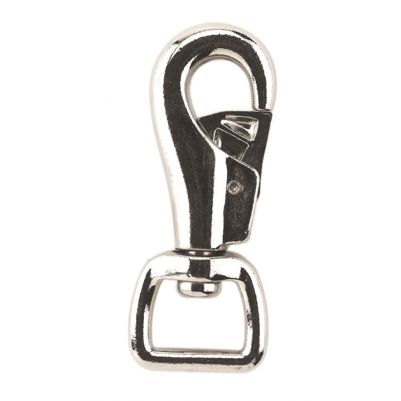 Mousqueton acier &agrave; virolle angulaire pour sangle par 1 - 12506-1