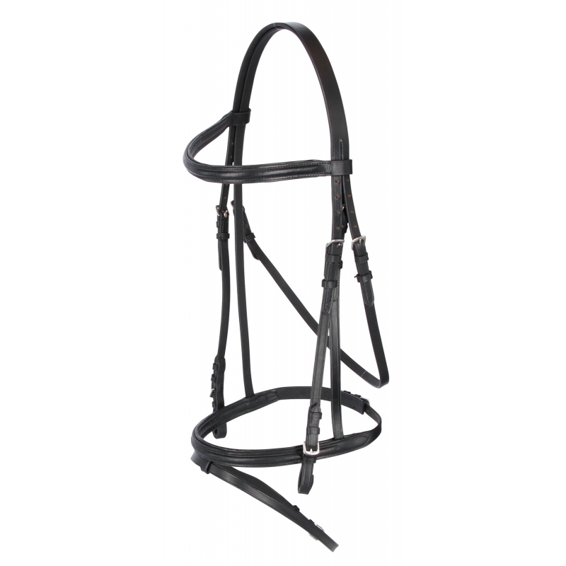 Trenshoofdstel, leder zwart - Koudbloed - 321178