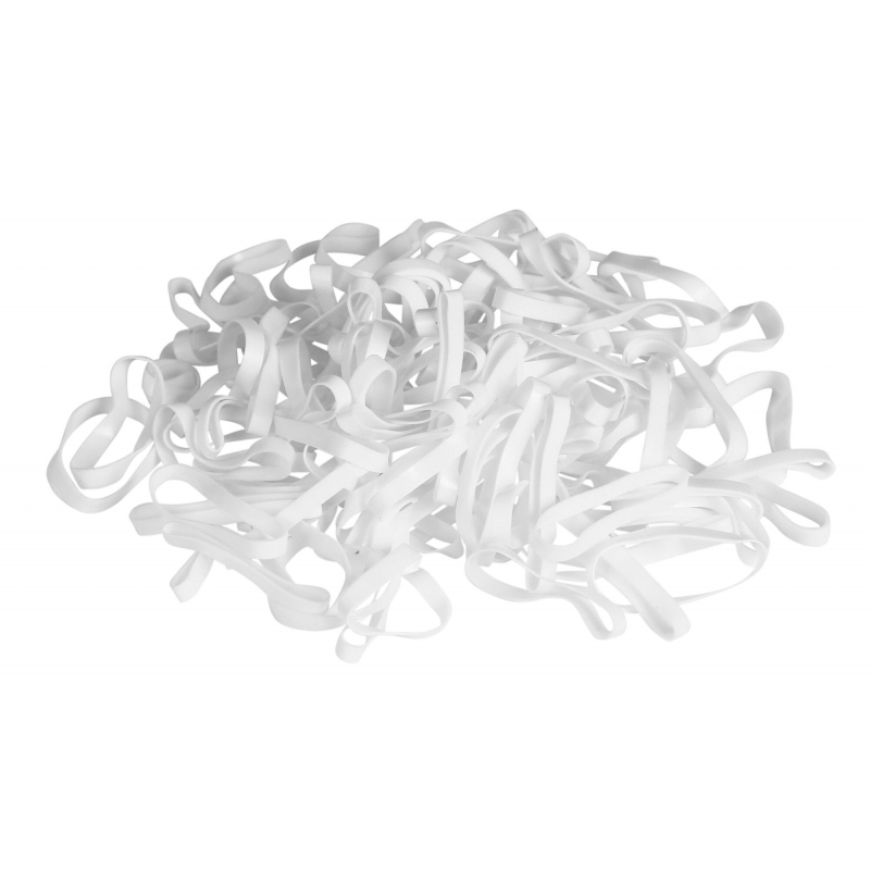 Elastiques &agrave; natter silicone blanc, 500 pi&egrave;ces - 321479
