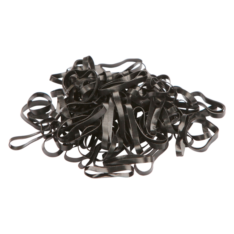 Elastiques &agrave; natter silicone noir, 500 pi&egrave;ces - 321480