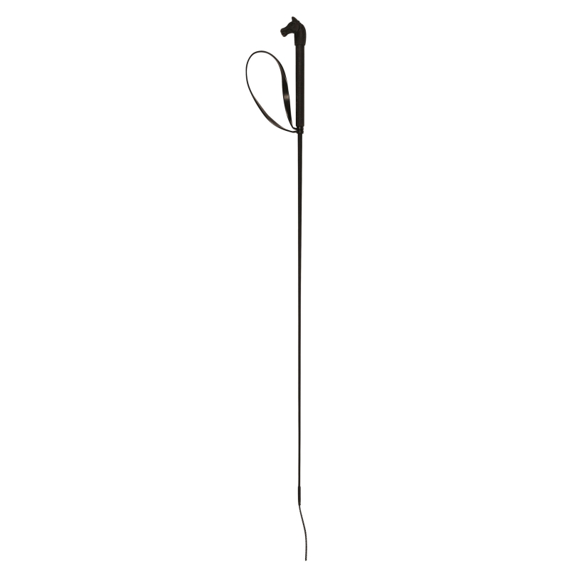 Cravache d'&eacute;quitation noire, 90 cm - 321486