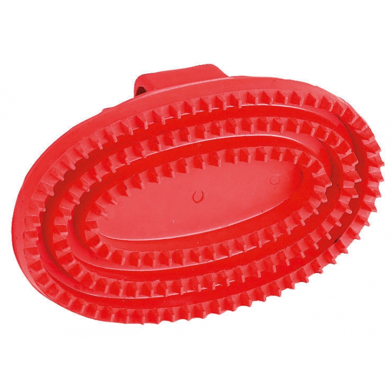 Rubber roskam ovaal, - hard rubber, rood - 3217