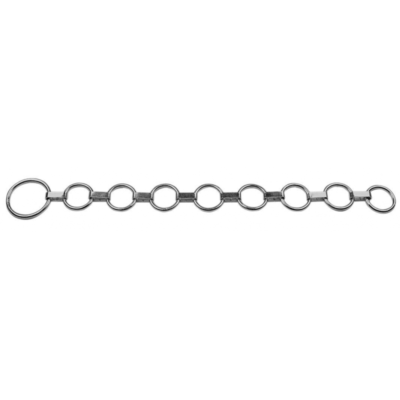 Collier m&eacute;tal plat 9 anneaux - 129
