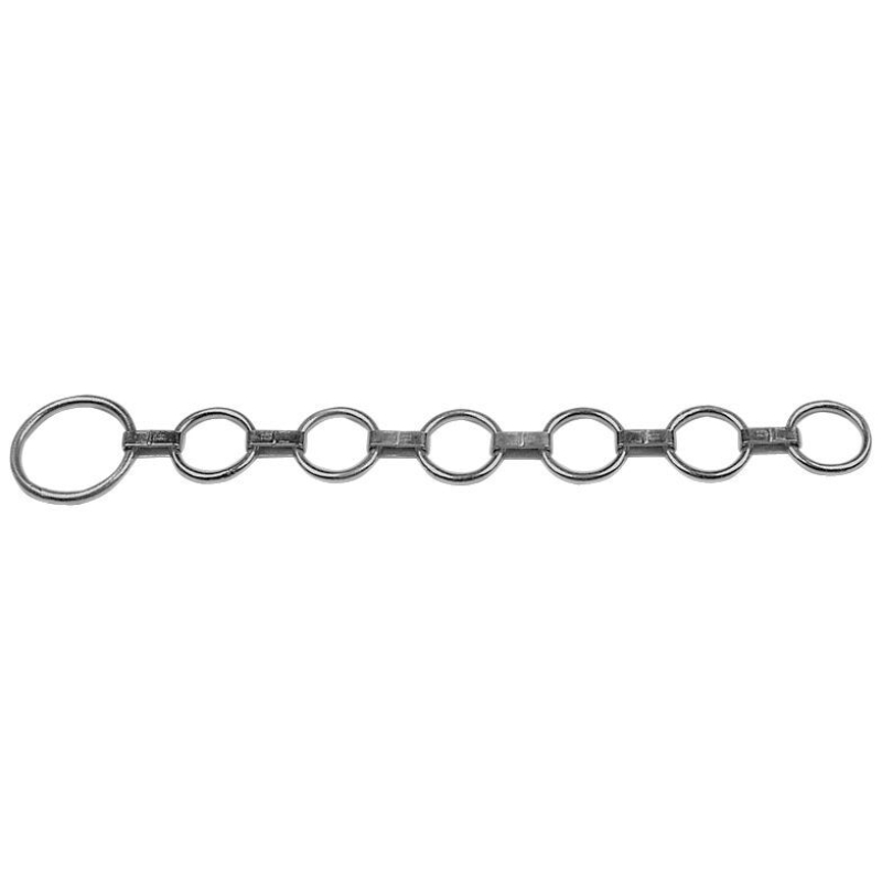 Collier m&eacute;tal plat 7 anneaux - 1290