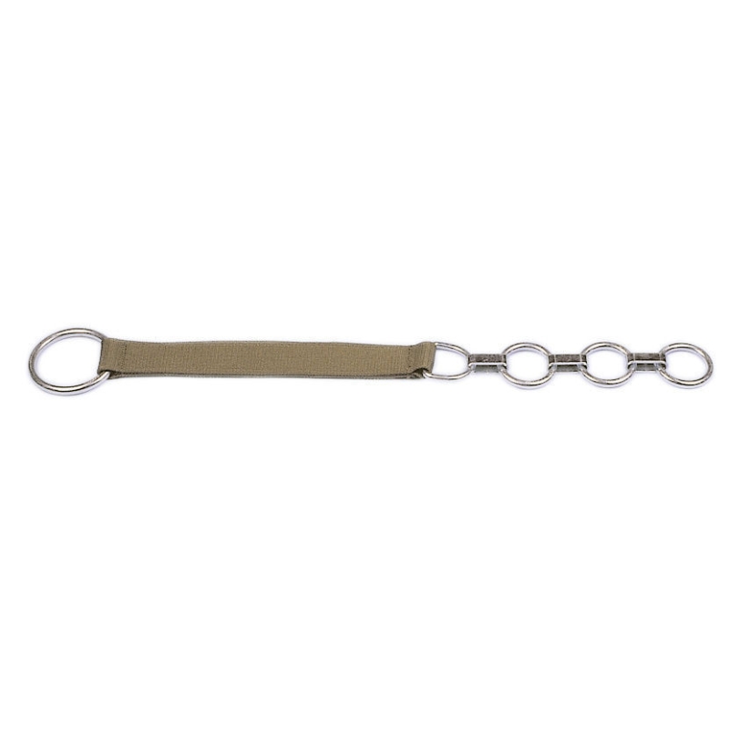 Vlakschakel-halsband m. riem boven 1 ring, onder 3 ringen - 1292
