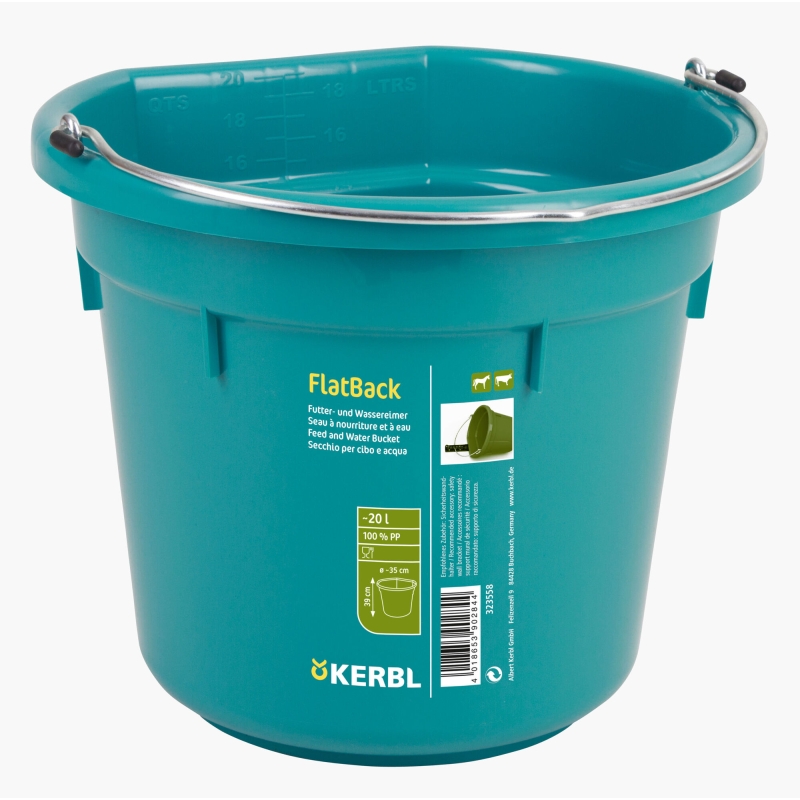 Seau plastique FlatbBack 20l, aquamarin - 323558