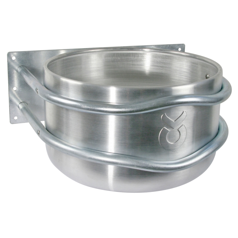 Voedertrog aluminium, ca. 18 l, met leegloop - 32495