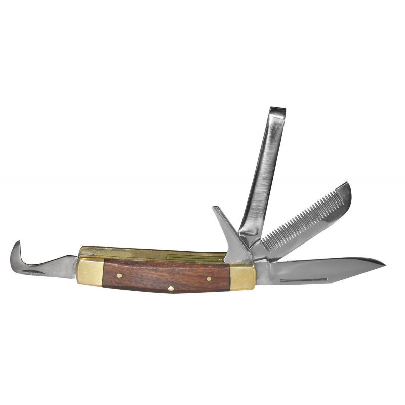 Ruitermes m. houten handgreep, - met versch. messen, verpakt - 32679-1