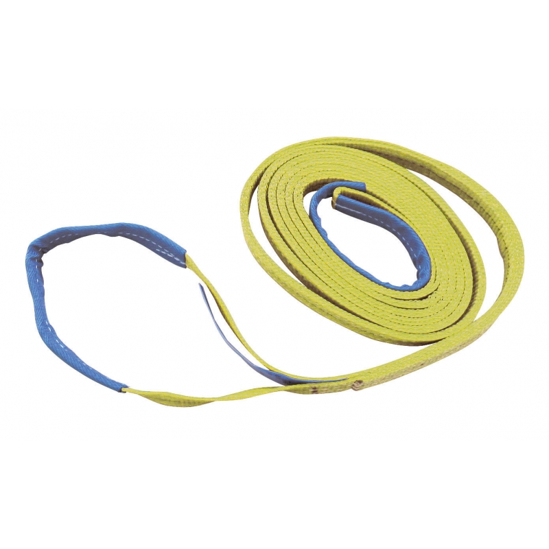 Elingue double boucle 4mX90mm, jaune - 37634