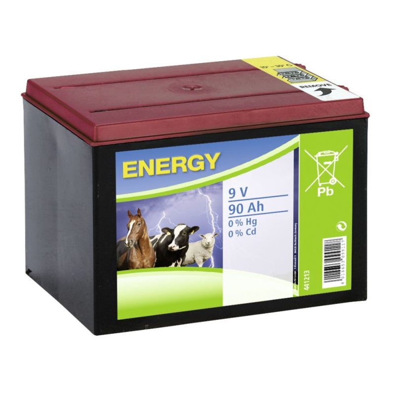 Speciale droge batterij 90 Ah neutraal etiket - 441213