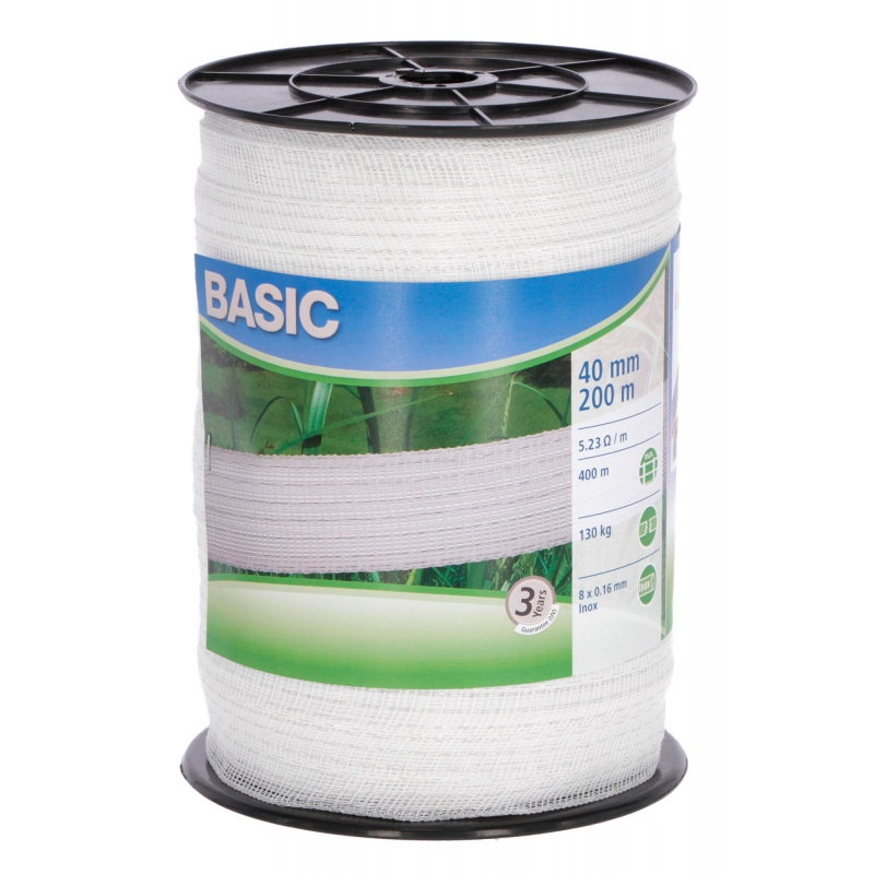 Basic Classe-weidelint, 200m 40mm, wit, 8x 0,16 Niro - 441522