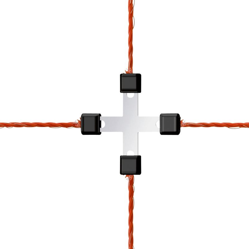 Connecteur crois&eacute; pour fil Litzclip, 3 mm, inox - 442014-056