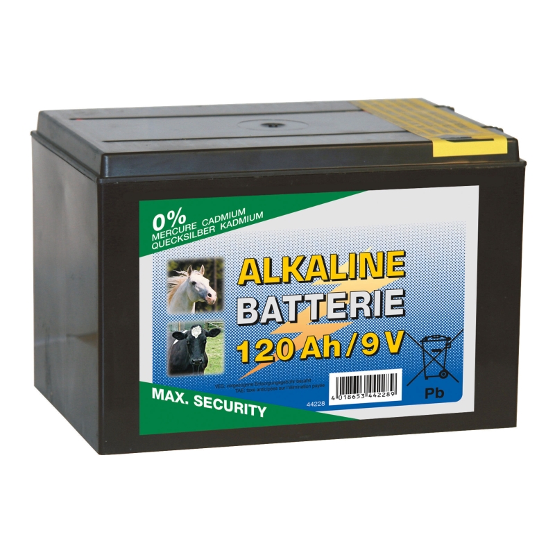 Pile alcaline s&egrave;che 120Ah petit bo&icirc;tier - 44228