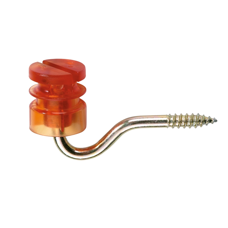 Isolateur &agrave; fente polycar. et vis &agrave; bois dia. 6mm - 44302