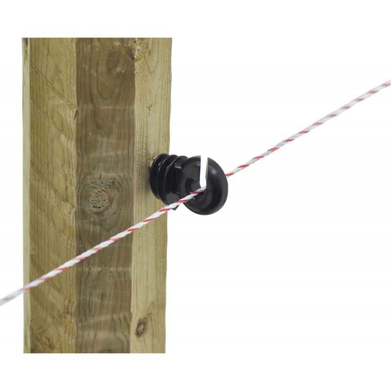 Isolateur BIG vis courte 6mm  noir - 44327