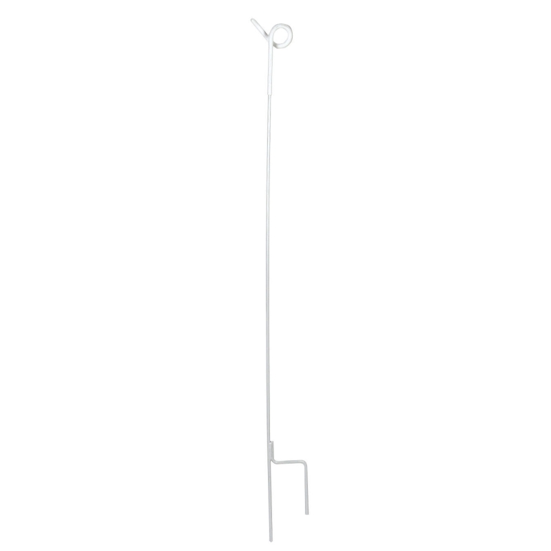 Paal met grote krul WIT - 44456