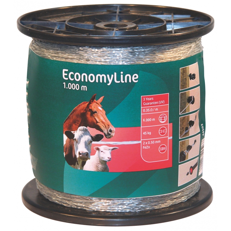 C&acirc;ble sp&eacute;cial cl&ocirc;ture electr. 2 fils 0.50mm tran, 1000m - 44503